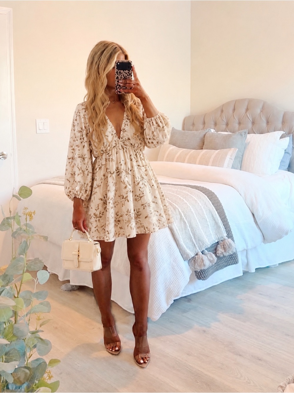 Free People Portia Mini Dress Linen Blend